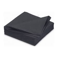 Serviettes Duni Airlaid 40x40 Noir - 60 pcs